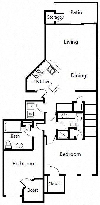 B3R Floor Plan at Windsor Coral Springs, Coral Springs, Florida