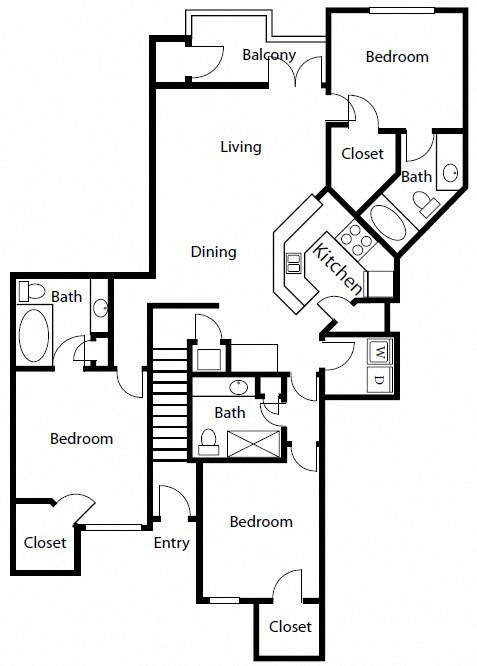 C3 Floor Plan at Windsor Coral Springs, Coral Springs, 33067