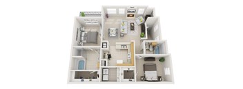 Windsor Highwoods Preserve in Tampa - a floor plan of a 2 bedroom apartment at Windsor Highwoods Preserve, Tampa Florida