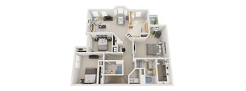 Windsor Highwoods Preserve in Tampa - a floor plan of a 3 bedroom apartment at Windsor Highwoods Preserve, Tampa, FL 33647 