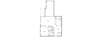 A black and white image of a floor plan for a house.