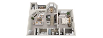 A1 Floor Plan at Windsor Kingstowne,  6050 Edgeware Ln. Alexandria, VA 22315