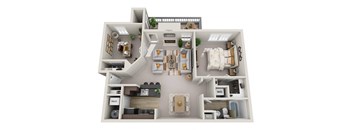 A2 Floor Plan at Windsor Kingstowne,  6050 Edgeware Ln. Alexandria, VA 22315