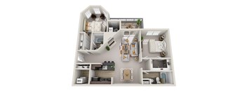 B3 Floor Plan at Windsor Kingstowne,  6050 Edgeware Ln. Alexandria, VA 22315