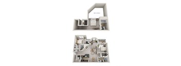 B7 Floor Plan at Windsor Kingstowne,  6050 Edgeware Ln. Alexandria, VA 22315