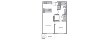 A1 Floor Plan at Windsor Lantana Hills, Austin, TX 78735