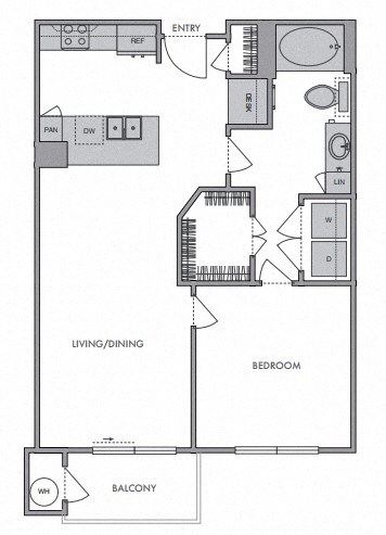 A1 Floor Plan at Windsor Lantana Hills, Austin, TX 78735