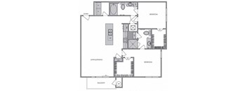 B2 Floor Plan at Windsor Lantana Hills, Austin, TX 78735