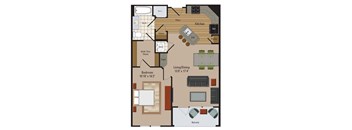 Windsor Leesburg Apartments for Rent- Floorplan - 1 Bedroom - A11