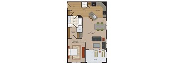 Windsor Leesburg Apartments for Rent- Floorplan - 1 Bedroom - A20