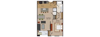 Windsor Leesburg Apartments for Rent- Floorplan - 1 Bedroom - A7