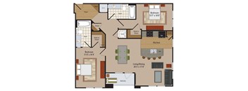 Windsor Leesburg Apartments for Rent- Floorplan - 2 Bedroom - B11