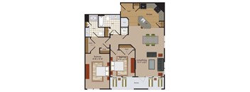 Windsor Leesburg Apartments for Rent- Floorplan - 2 Bedroom - b20