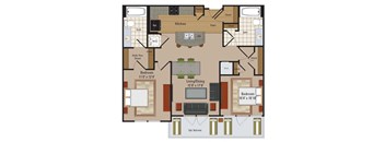 Windsor Leesburg Apartments for Rent- Floorplan - 2 Bedroom - B2