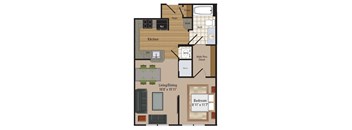 Windsor Leesburg Apartments for Rent- Floorplan - Studio S1