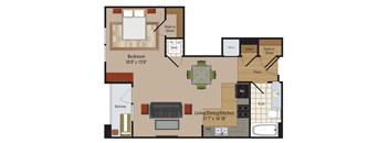 Windsor Leesburg Apartments for Rent- Floorplan - Studio S2