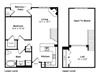 One Bedroom Loft Floorplan at Windsor Lofts at Universal City