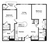 Two Bedroom Floorplan at Windsor Lofts at Universal City