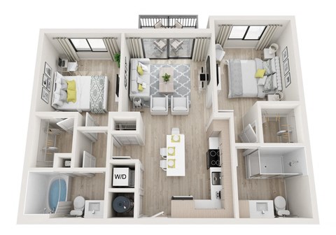 B1 Serenity, a floorplan at Windsor Ludlam Trail in Miami, FL.