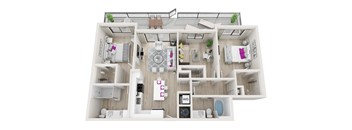 C2 Whimsy, a floorplan at Windsor Ludlam Trail in Miami, FL.