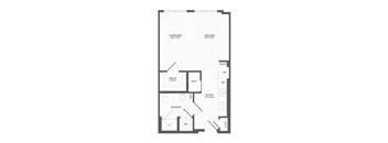 A black and white floor plan of a house with labeled rooms.