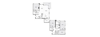 A floor plan of a house with labeled rooms and dimensions.