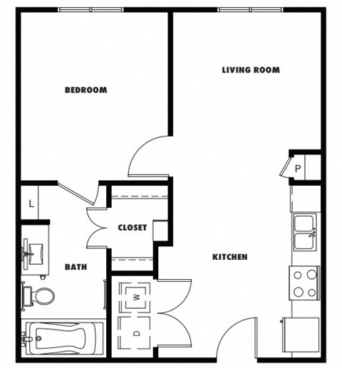 A1 floor plan at Windsor Metro West, Texas, 75024
