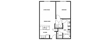 A3A floor plan at Windsor Metro West, Texas, 75024