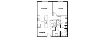 A4 floor plan at Windsor Metro West, Texas, 75024