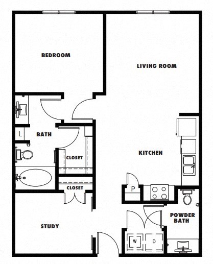 A5 floor plan at Windsor Metro West, Texas, 75024