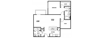 A6 floor plan at Windsor Metro West, Texas, 75024