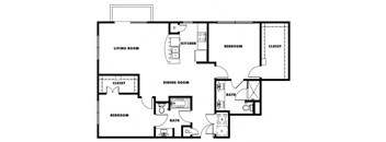 B2A floor plan at Windsor Metro West, Texas, 75024