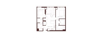 A floor plan of a house with labeled rooms and dimensions.