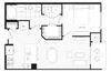 A1 floor plan at Windsor Oak Hill, Austin, Texas