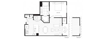 A2 floor plan at Windsor Oak Hill, Austin, Texas
