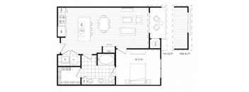 A3 floor plan at Windsor Oak Hill, Austin, Texas