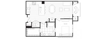 A4 floor plan at Windsor Oak Hill, Texas, 78735