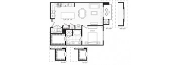 A5 floor plan at Windsor Oak Hill, Austin, Texas