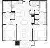 B1 floor plan at Windsor Oak Hill, TX, 78735