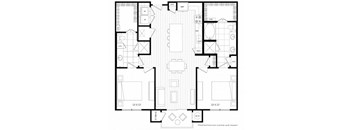 B2 floor plan at Windsor Oak Hill, Austin, Texas