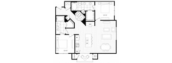 B3 floor plan at Windsor Oak Hill, Austin, Texas