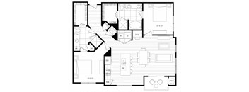 B4 floor plan at Windsor Oak Hill, Austin, Texas