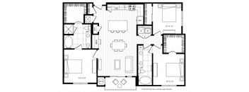 C1 floor plan at Windsor Oak Hill, Austin, TX