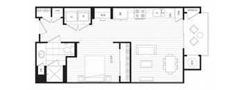 S1 floor plan at Windsor Oak Hill, 6701 Rialto Blvd, 78735