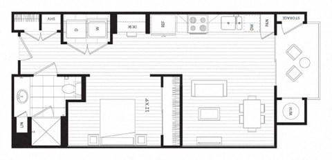 S1 floor plan at Windsor Oak Hill, 6701 Rialto Blvd, 78735