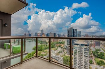 Select residences include: floor to ceiling windows, side-by-side refrigerators with water and ice dispenser,  spacious verandas and mecco shades