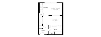 1 bed 1 bath Floor Plan - A10 at Windsor Queen Anne, Seattle Washington