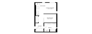 1 bed 1 bath Floor Plan - A11 at Windsor Queen Anne, Washington
