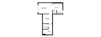 1 bed 1 bath Floor Plan - A4 at Windsor Queen Anne, Seattle WA