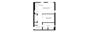 1 bed 1 bath Floor Plan - A9 at Windsor Queen Anne, Seattle 98119
